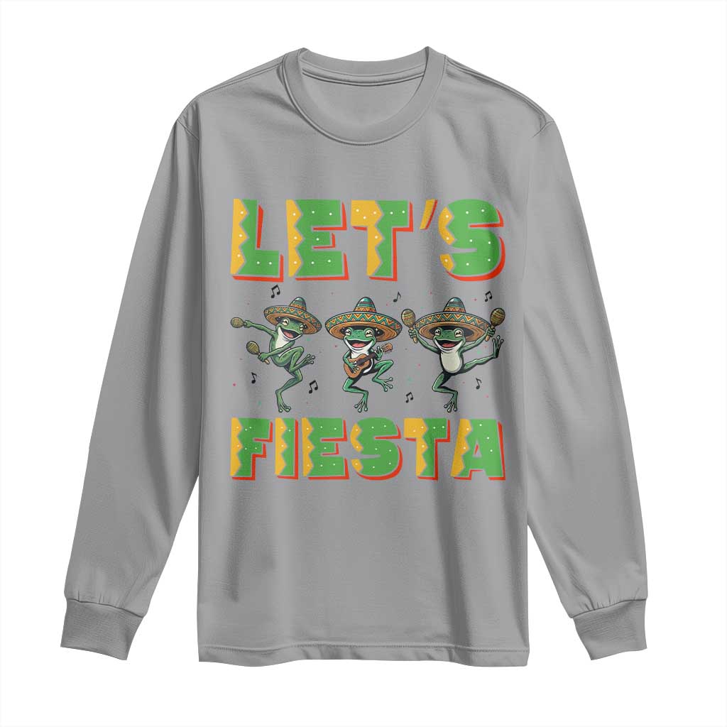 Funny Mariachi Frog Guitar Fiesta Long Sleeve Shirt Cinco De Mayo Gift