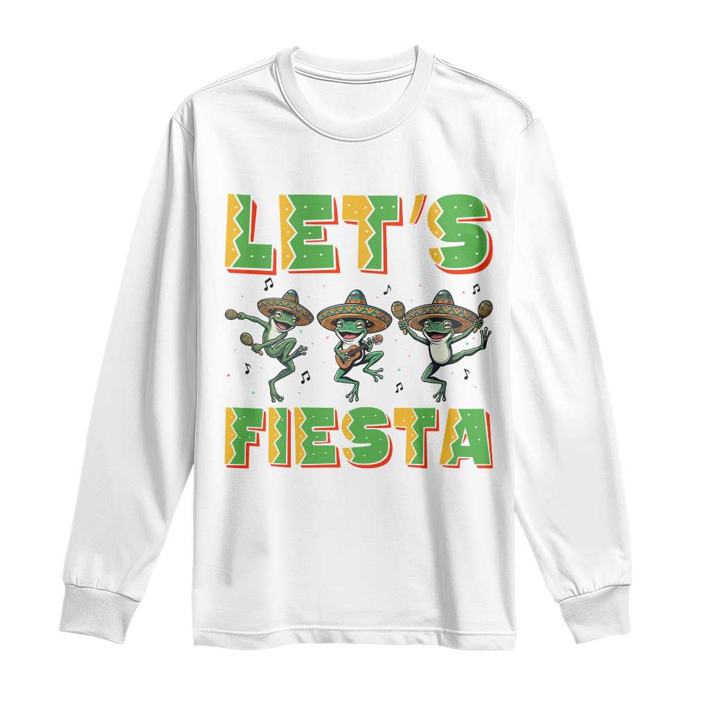 Funny Mariachi Frog Guitar Fiesta Long Sleeve Shirt Cinco De Mayo Gift