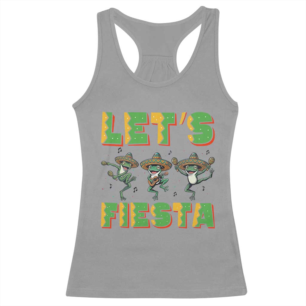 Funny Mariachi Frog Guitar Fiesta Racerback Tank Top Cinco De Mayo Gift