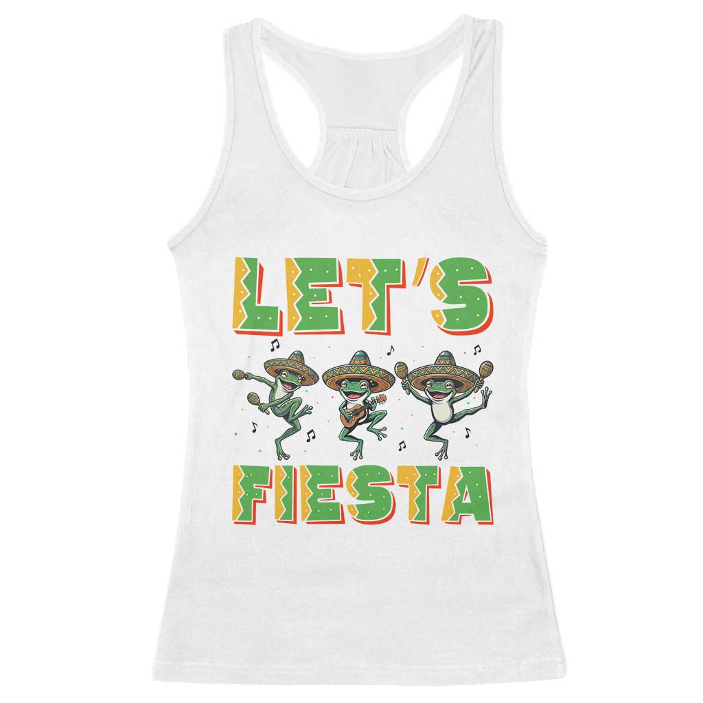 Funny Mariachi Frog Guitar Fiesta Racerback Tank Top Cinco De Mayo Gift