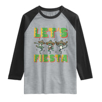 Funny Mariachi Frog Guitar Fiesta Raglan Shirt Cinco De Mayo Gift