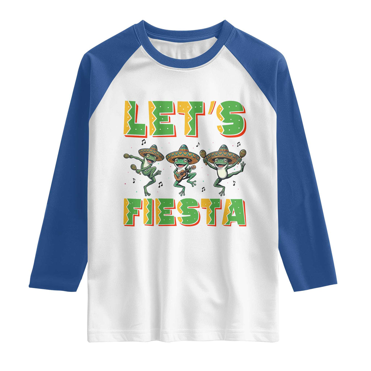 Funny Mariachi Frog Guitar Fiesta Raglan Shirt Cinco De Mayo Gift