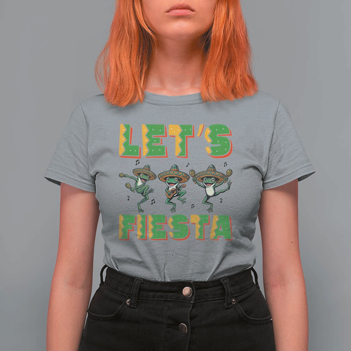 Funny Mariachi Frog Guitar Fiesta T Shirt For Women Cinco De Mayo Gift