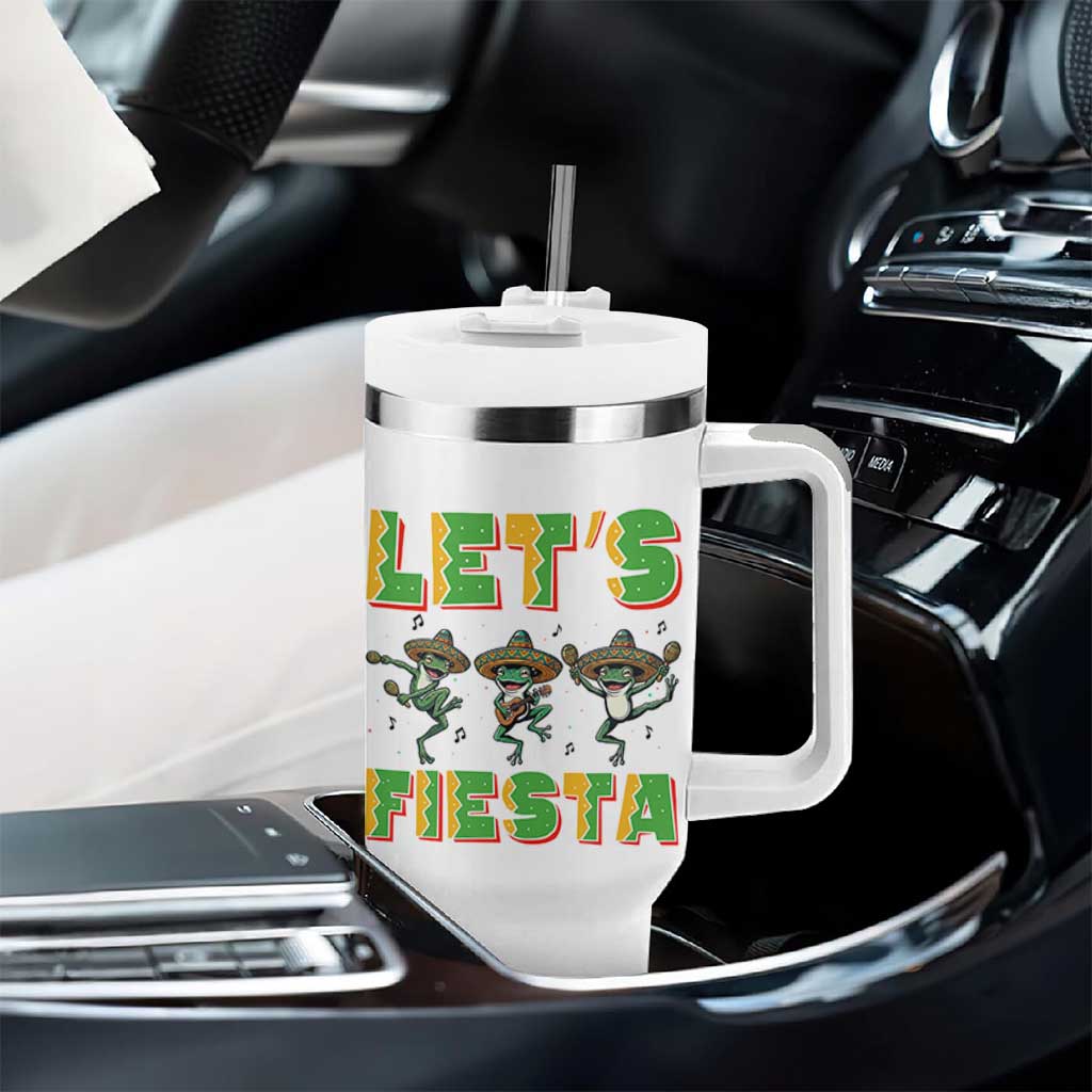Funny Mariachi Frog Guitar Fiesta Tumbler With Handle Cinco De Mayo Gift