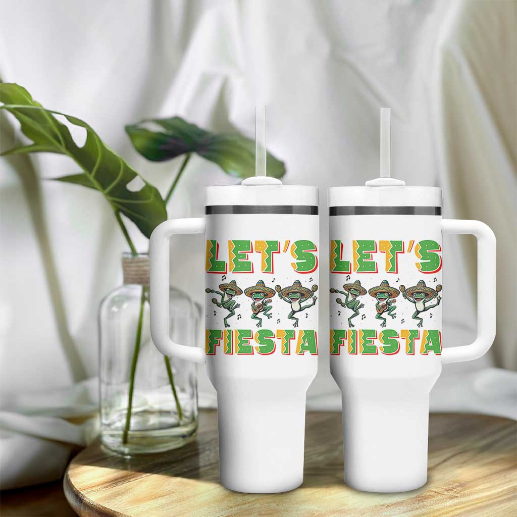 Funny Mariachi Frog Guitar Fiesta Tumbler With Handle Cinco De Mayo Gift