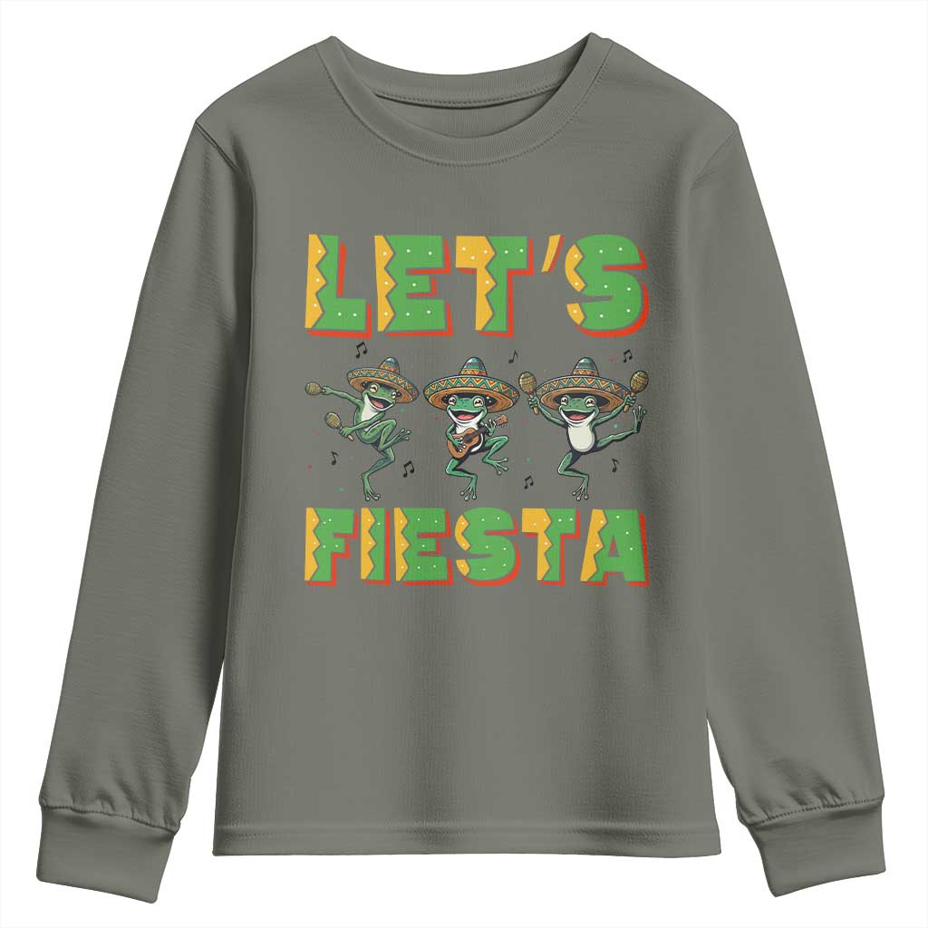 Funny Mariachi Frog Guitar Fiesta Youth Sweatshirt Cinco De Mayo Gift
