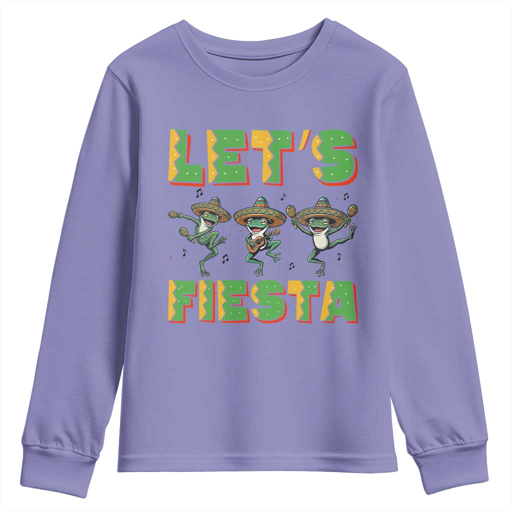 Funny Mariachi Frog Guitar Fiesta Youth Sweatshirt Cinco De Mayo Gift