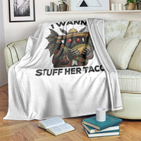 Funny Cinco De Mayo Mothman Throw Blanket I Wanna Stuff Her Taco