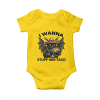 Funny Cinco De Mayo Mothman Baby Onesie I Wanna Stuff Her Taco