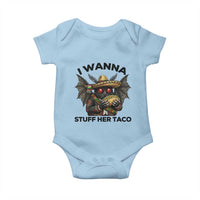 Funny Cinco De Mayo Mothman Baby Onesie I Wanna Stuff Her Taco