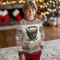 Funny Cinco De Mayo Mothman Ugly Christmas Sweater I Wanna Stuff Her Taco