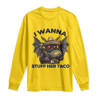 Funny Cinco De Mayo Mothman Long Sleeve Shirt I Wanna Stuff Her Taco