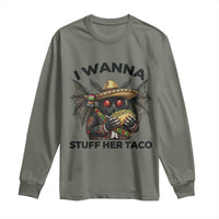 Funny Cinco De Mayo Mothman Long Sleeve Shirt I Wanna Stuff Her Taco