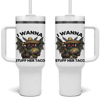 Funny Cinco De Mayo Mothman Tumbler With Handle I Wanna Stuff Her Taco