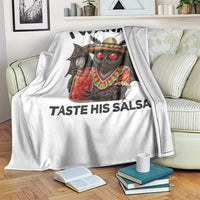Funny Cinco De Mayo Mothman Throw Blanket I Wanna Taste His Salsa