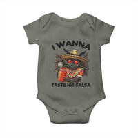 Funny Cinco De Mayo Mothman Baby Onesie I Wanna Taste His Salsa