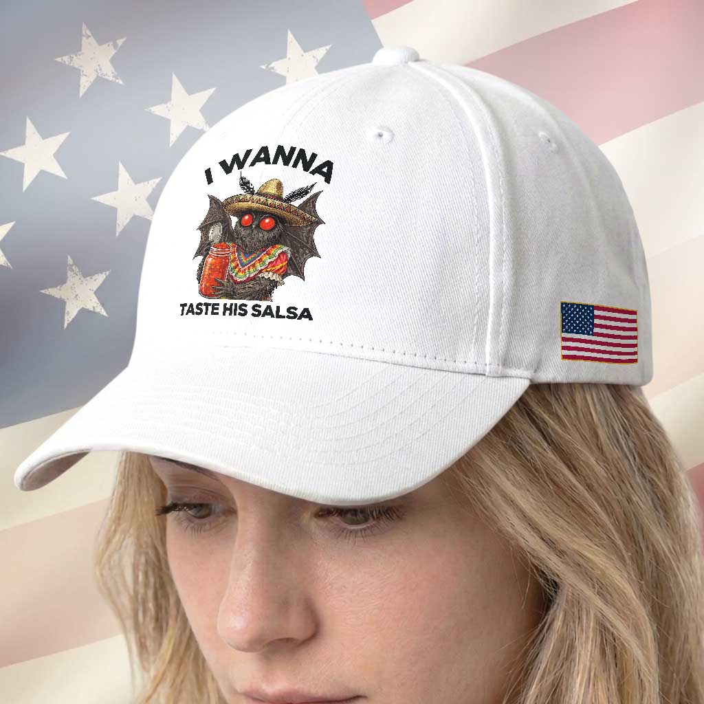 Funny Cinco De Mayo Mothman Baseball Cap I Wanna Taste His Salsa