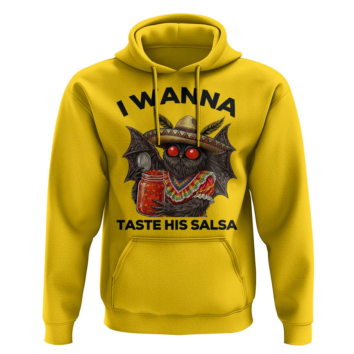 Funny Cinco De Mayo Mothman Hoodie I Wanna Taste His Salsa