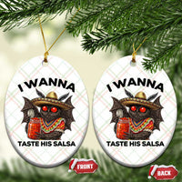 Funny Cinco De Mayo Mothman Ceramic Ornament I Wanna Taste His Salsa