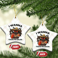 Funny Cinco De Mayo Mothman Ceramic Ornament I Wanna Taste His Salsa