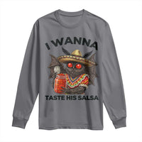 Funny Cinco De Mayo Mothman Long Sleeve Shirt I Wanna Taste His Salsa