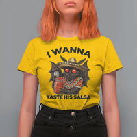 Funny Cinco De Mayo Mothman T Shirt For Women I Wanna Taste His Salsa