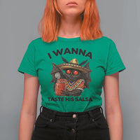 Funny Cinco De Mayo Mothman T Shirt For Women I Wanna Taste His Salsa