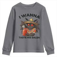 Funny Cinco De Mayo Mothman Youth Sweatshirt I Wanna Taste His Salsa
