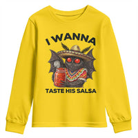 Funny Cinco De Mayo Mothman Youth Sweatshirt I Wanna Taste His Salsa