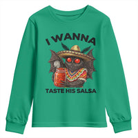 Funny Cinco De Mayo Mothman Youth Sweatshirt I Wanna Taste His Salsa