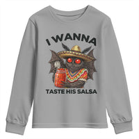 Funny Cinco De Mayo Mothman Youth Sweatshirt I Wanna Taste His Salsa