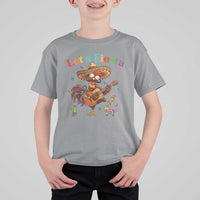 Lets Fiesta Cinco de May T Shirt For Kid Funny Chicken Playing Guitar