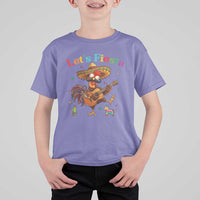Lets Fiesta Cinco de May T Shirt For Kid Funny Chicken Playing Guitar