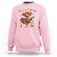 Lets Fiesta Cinco de May Sweatshirt Funny Chicken Playing Guitar