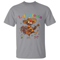 Lets Fiesta Cinco de May T Shirt Funny Chicken Playing Guitar