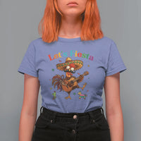 Lets Fiesta Cinco de May T Shirt For Women Funny Chicken Playing Guitar