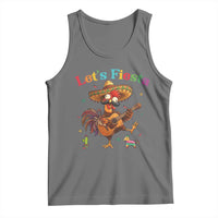 Lets Fiesta Cinco de May Tank Top Funny Chicken Playing Guitar