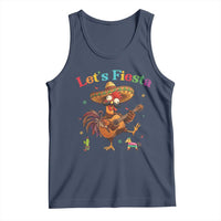 Lets Fiesta Cinco de May Tank Top Funny Chicken Playing Guitar