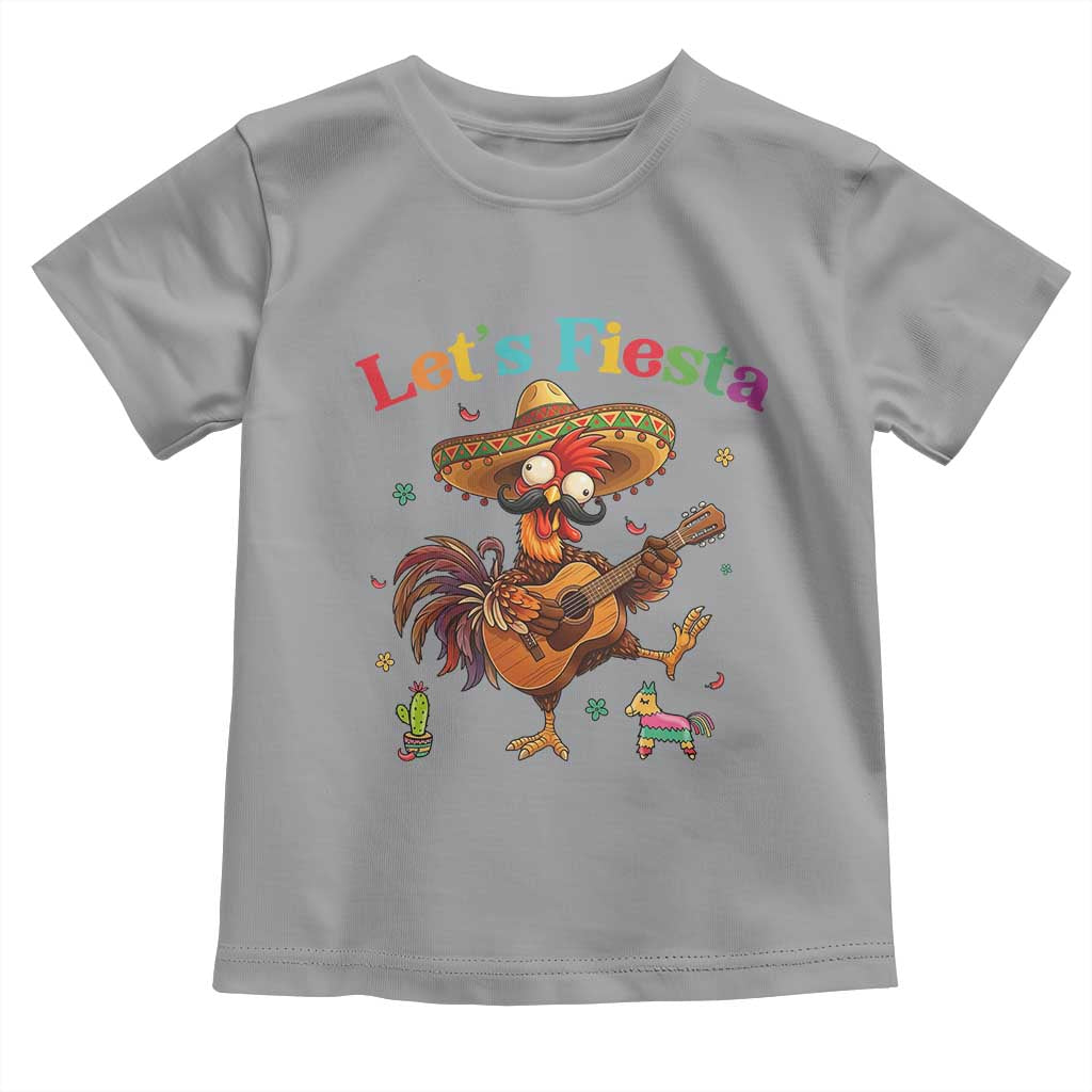 Lets Fiesta Cinco de May Toddler T Shirt Funny Chicken Playing Guitar