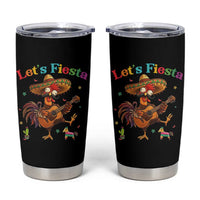 Lets Fiesta Cinco de May Tumbler Cup Funny Chicken Playing Guitar