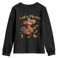 Lets Fiesta Cinco de May Youth Sweatshirt Funny Chicken Playing Guitar