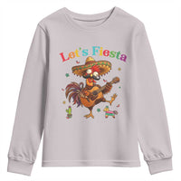 Lets Fiesta Cinco de May Youth Sweatshirt Funny Chicken Playing Guitar
