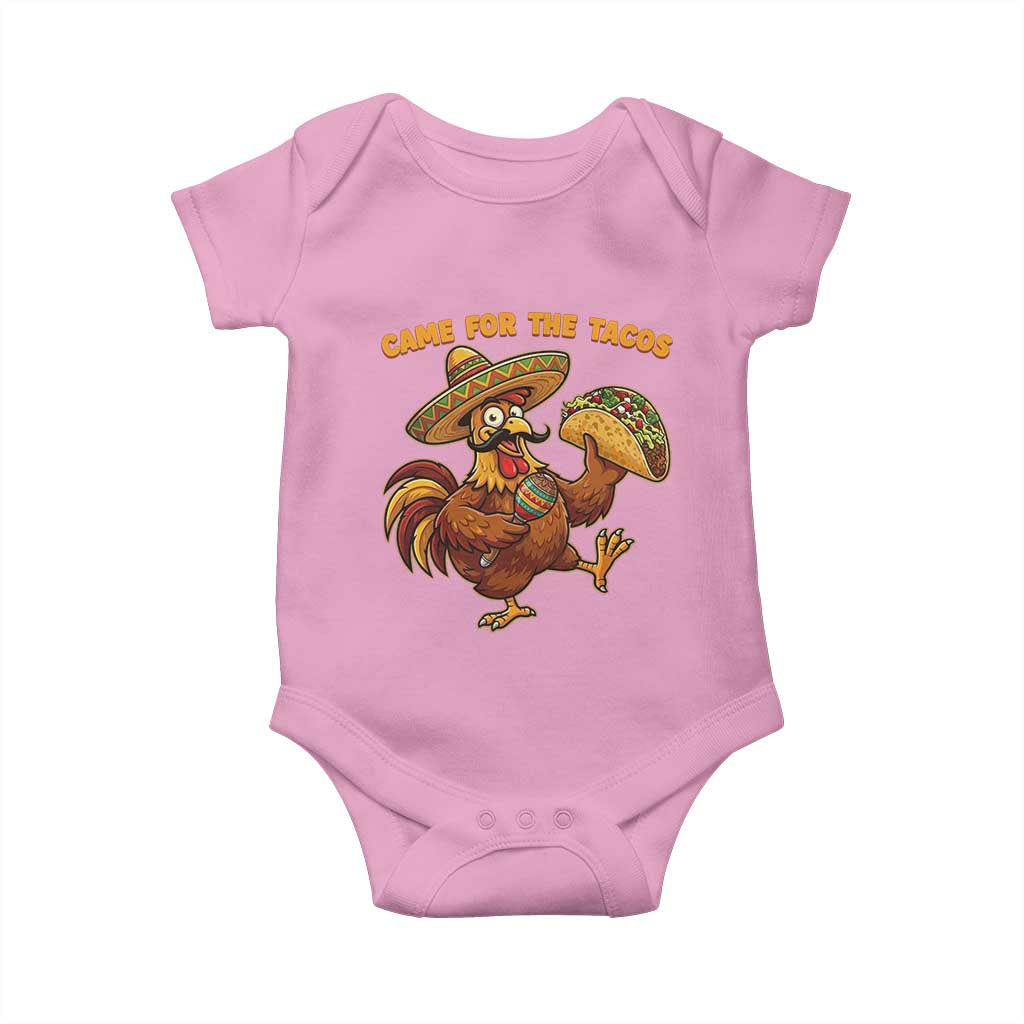 Funny Cinco De Mayo Chicken Baby Onesie Came For The Tacos