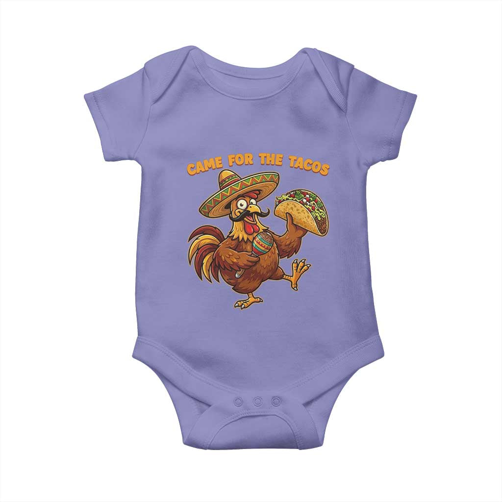 Funny Cinco De Mayo Chicken Baby Onesie Came For The Tacos