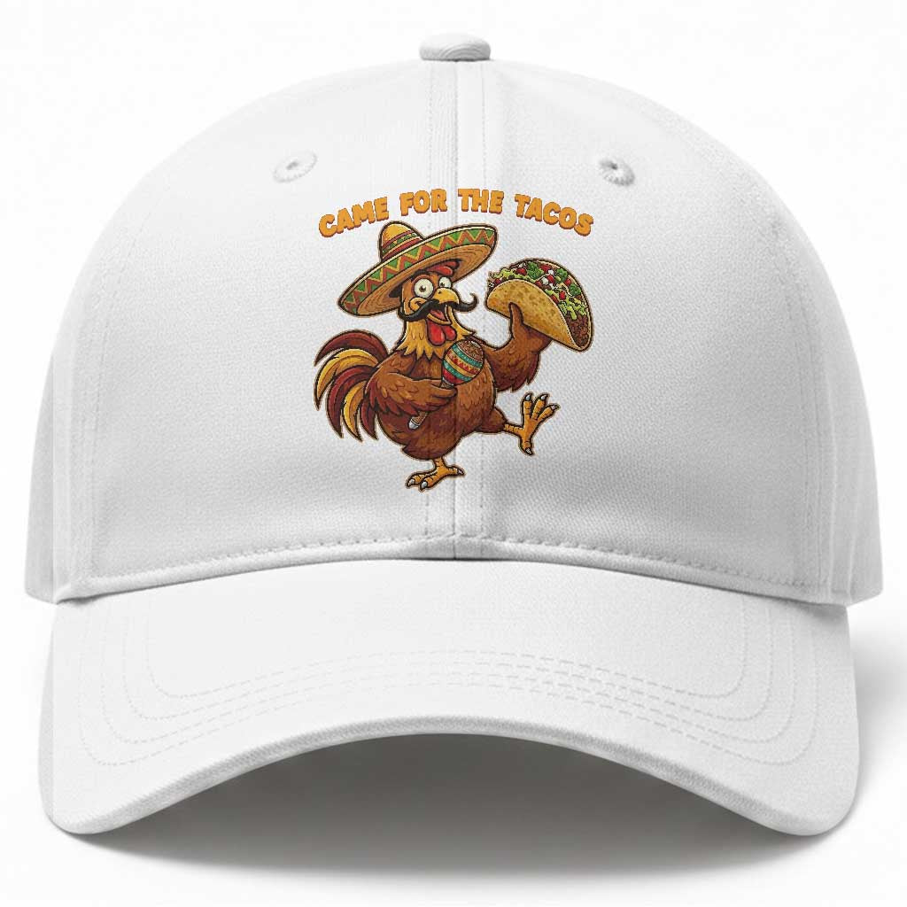 Funny Cinco De Mayo Chicken Baseball Cap Came For The Tacos