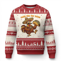 Funny Cinco De Mayo Chicken Ugly Christmas Sweater Came For The Tacos