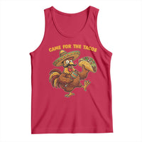 Funny Cinco De Mayo Chicken Tank Top Came For The Tacos