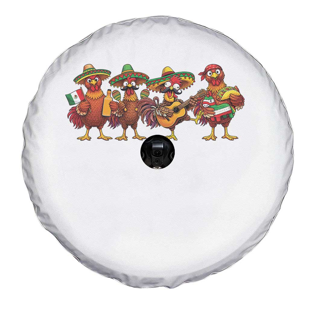 Funny Cinco De Mayo Chicken Squad Spare Tire Cover Mexican Party Celebration Gift