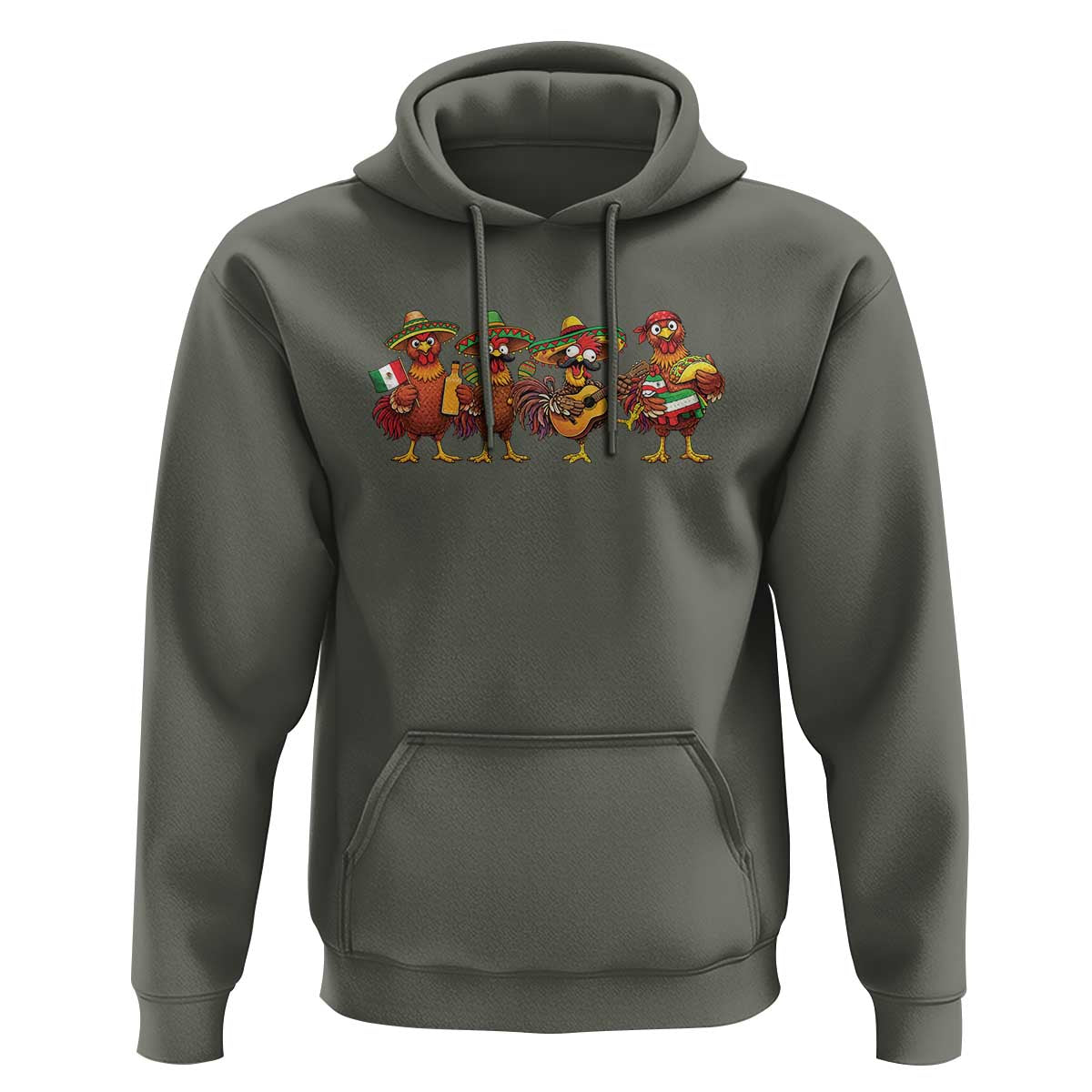 Funny Cinco De Mayo Chicken Squad Hoodie Mexican Party Celebration Gift