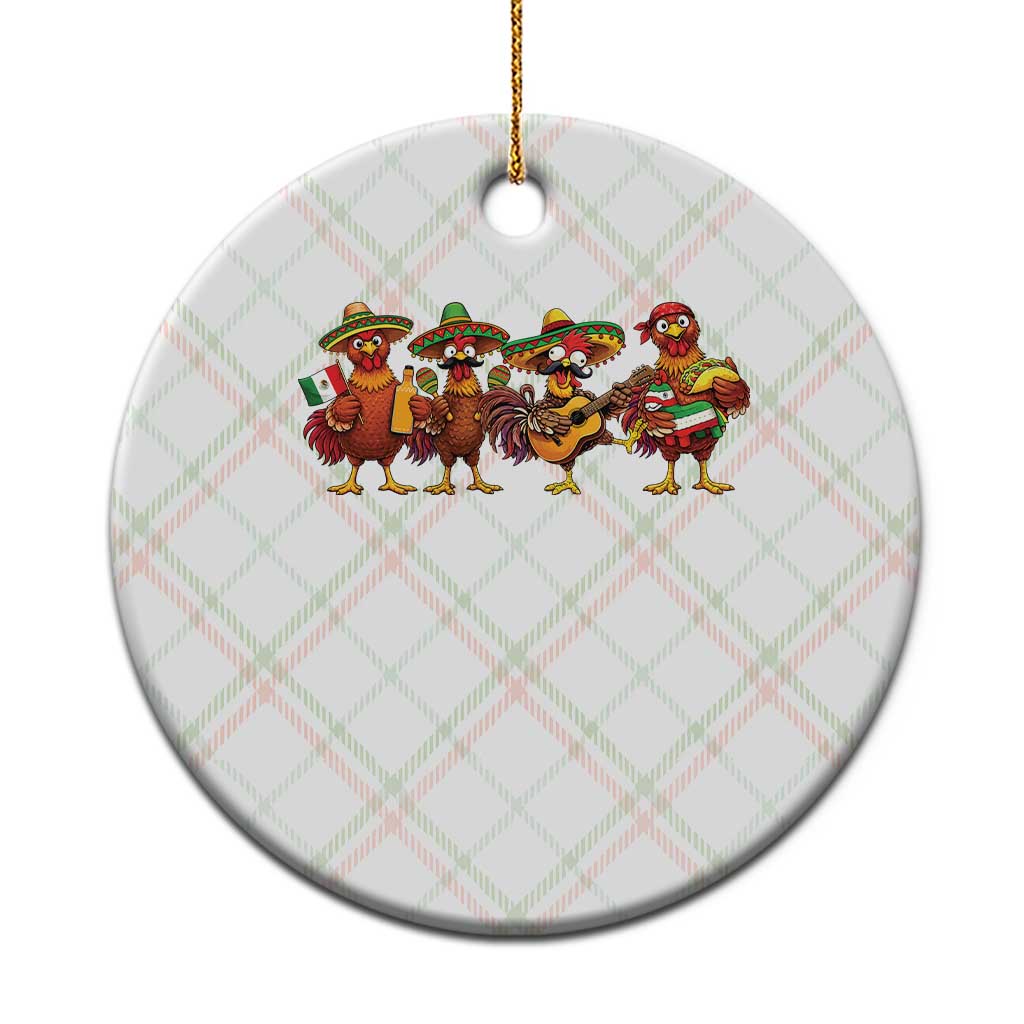 Funny Cinco De Mayo Chicken Squad Ceramic Ornament Mexican Party Celebration Gift
